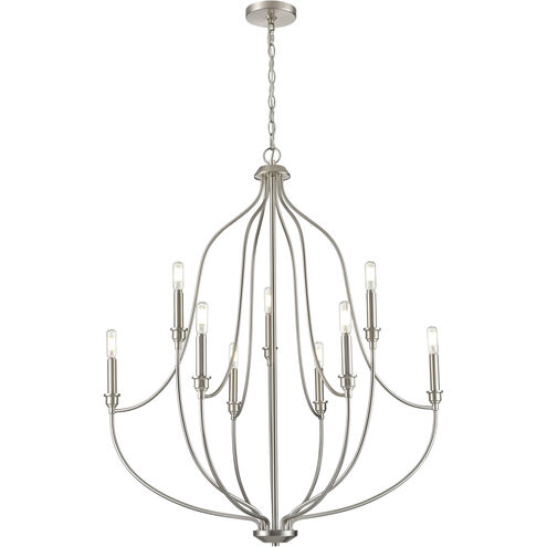 Senoia 9 Light 32.5 inch Brushed Nickel Chandelier Ceiling Light